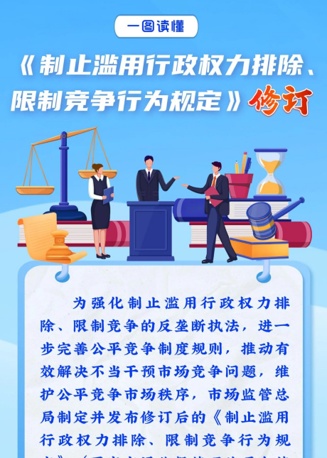 一图读懂 |《制止滥用行政权力排除、限制竞争行为规定》修订